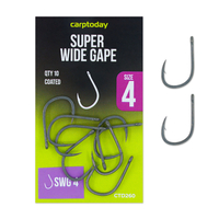 Крючки карповые Carptoday Super Wide Gape, Размер крючка: №6