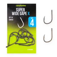 Крючки карповые Carptoday Super Wide Gape X, Размер крючка: №4