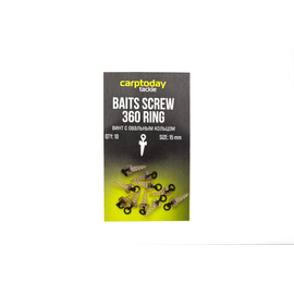 Винты пластиковые для насадки Carptoday Tackle Bait Screw 360 Plastic с кольцом