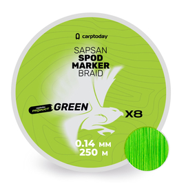 Плетёный шнур Сarptoday Sapsan Spod & Marker Braid Green 0.14мм 250м