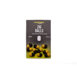 Пенка для оснастки зиг риг Carptoday Tackle Zig Balls, Цвет: Чёрный / Жёлтый