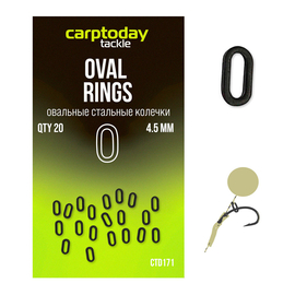 Стальные колечки овальные Carptoday Tackle Oval Rings, Длина: 4.5 мм