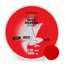 Плетёный шнур Сarptoday Sapsan Spod & Marker Braid Red 0.18мм 250м