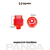 Индикатор поклёвки на цепочке Flixum PANDA TACKLE, Цвет: Красный, изображение 2