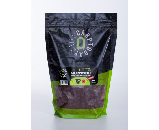 Пеллетс рыболовный Carptoday Baits MULTIFISH 1кг просверленный, Диаметр: 10 мм, изображение 2