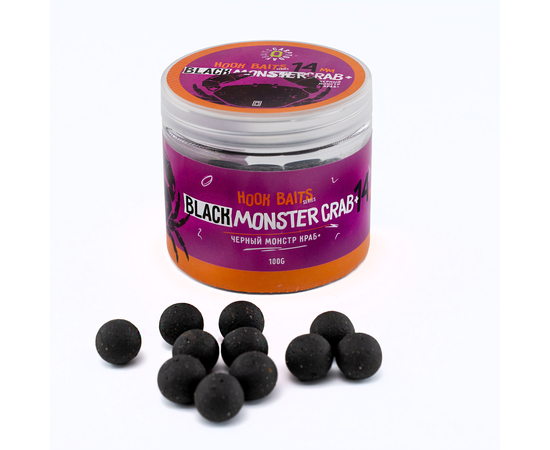 Бойлы насадочные Carptoday Baits Black Monster Crab+ (Черный Монстр Краб), Диаметр: 14 мм