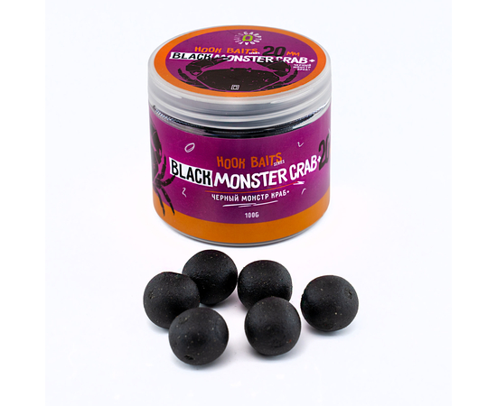 Бойлы насадочные Carptoday Baits Black Monster Crab+ (Черный Монстр Краб), Диаметр: 20 мм