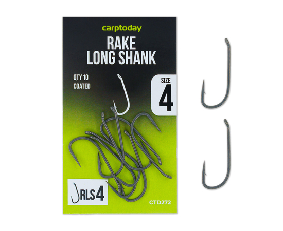 Крючки карповые Carptoday Rake Long Shank, Размер крючка: №4