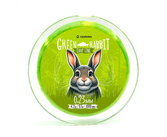 Леска Carptoday Green Rabbit 1000м, Диаметр: 0.23 мм, изображение 2