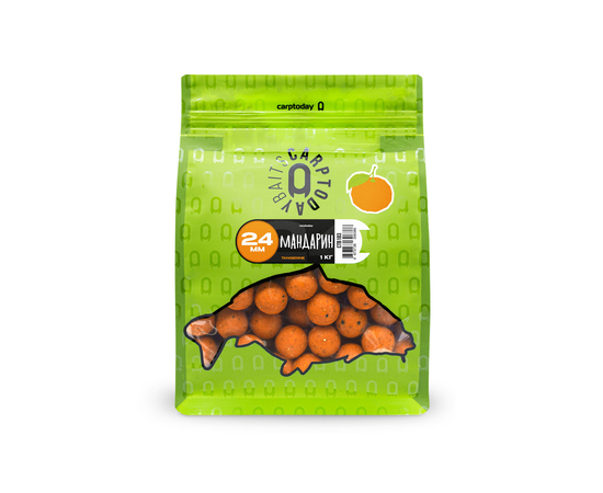Бойлы Carptoday Baits Tangerine (Мандарин) 1кг, Диаметр: 24 мм