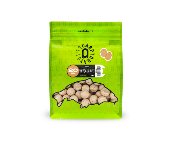 Бойлы Carptoday Baits Tiger Nut (Тигровый Орех) 1кг, Диаметр: 20 мм