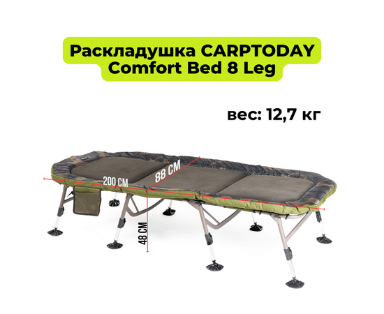 Раскладушка CARPTODAY Comfort Bed 8 Leg, изображение 18