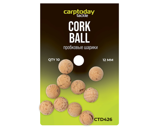 Пробковые шарики Carptoday Tackle Cork Ball, Диаметр: 12 мм