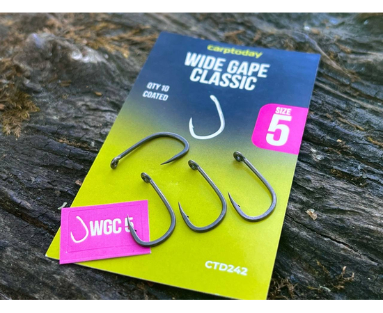 Крючки карповые Carptoday Wide Gape Classic, Размер крючка: №2, изображение 2
