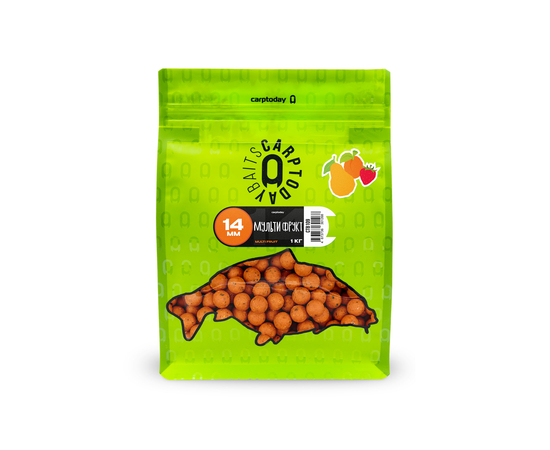 Бойлы Carptoday Baits Multi Fruit (Мульти Фрукт) 1кг, Диаметр: 14 мм, изображение 2