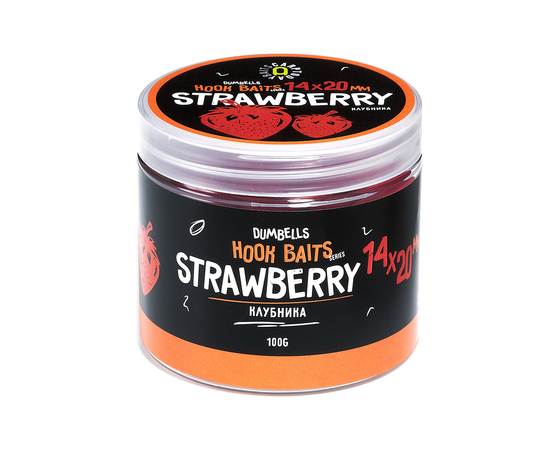 Дамбелсы насадочные Carptoday Baits Strawberry (Клубника), изображение 2