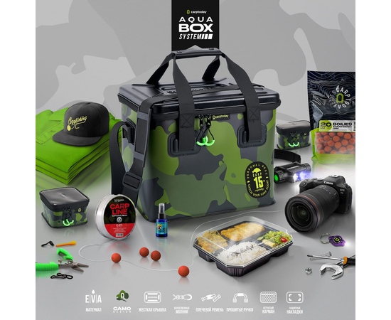Сумка EVA с жёсткой крышкой Carptoday Aqua Hard Box System, Объём: 25 л, изображение 29