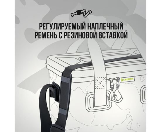 Сумка EVA с жёсткой крышкой Carptoday Aqua Hard Box System, Объём: 50 л, изображение 13