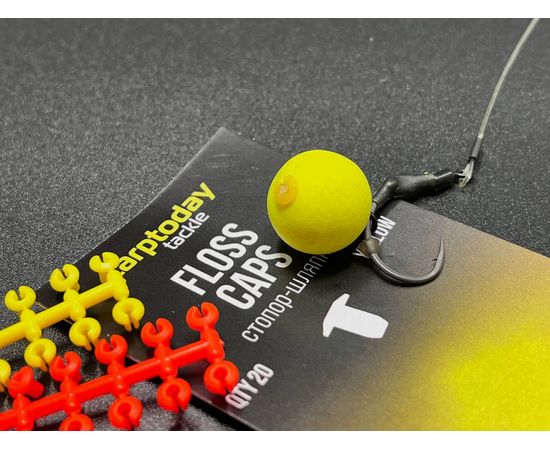 Стопоры со шляпкой Carptoday Tackle Floss Caps, Цвет: Жёлтый, изображение 4