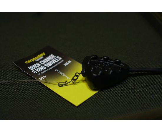 Быстросъёмы с вертлюжком и шарнирным кольцом Carptoday Tackle Quick Change O Ring Swivels, изображение 5