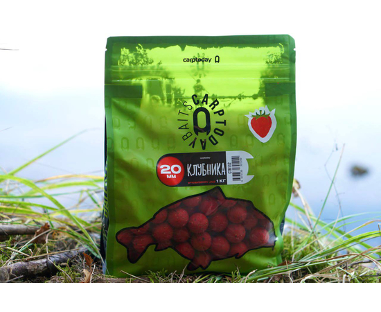 Бойлы Carptoday Baits Strawberry (Клубника) 1кг, Диаметр: 20 мм, изображение 2