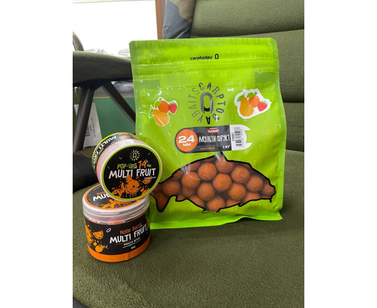 Бойлы пылящие Carptoday Baits Multi Fruit (Мульти Фрукт) 1кг, Диаметр: 24 мм, изображение 2