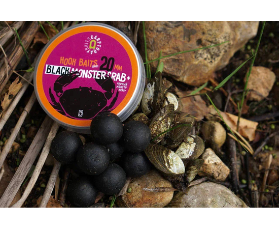 Бойлы насадочные Carptoday Baits Black Monster Crab+ (Черный Монстр Краб), Диаметр: 20 мм, изображение 2