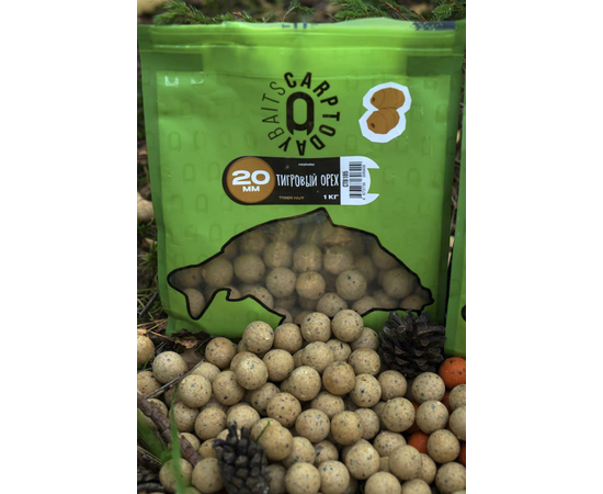 Бойлы Carptoday Baits Tiger Nut (Тигровый Орех) 1кг, Диаметр: 20 мм, изображение 2