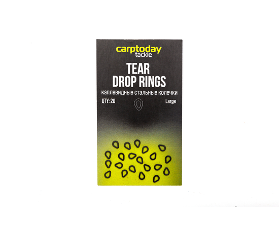 Стальные колечки каплевидные Carptoday Tackle Tear Drop Rings, Размер: Большой