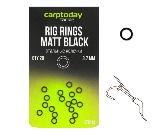 Стальные колечки круглые Carptoday Tackle Rig Rings, Внешний диаметр: 3.7 мм