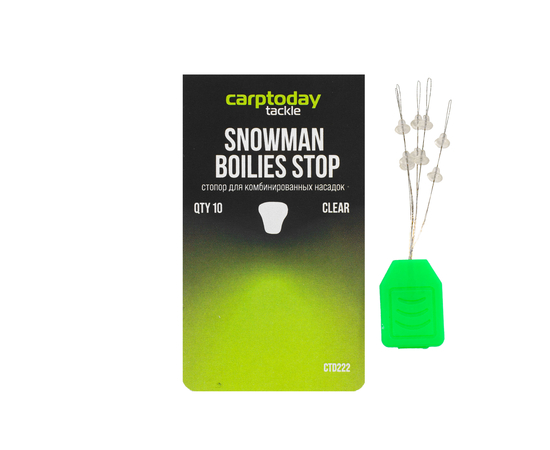 Стопоры для комбинированных насадок Carptoday Tackle Bait Bung Snowman Boiles Stops, изображение 2