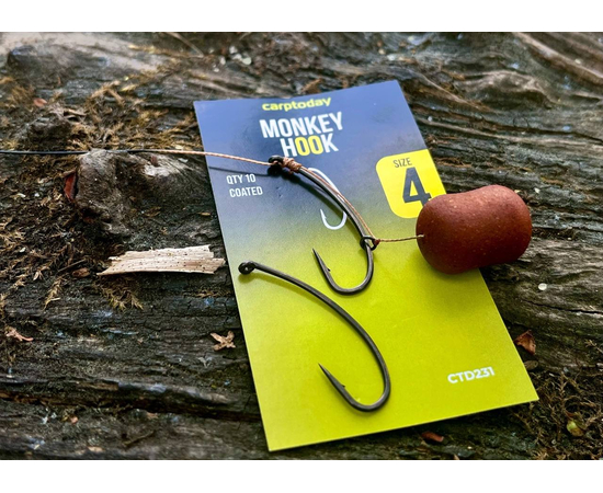 Крючки карповые Carptoday Monkey Hook, Размер крючка: №4, изображение 2